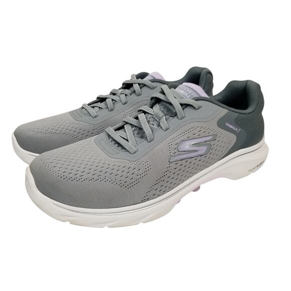 Skechers Women's GoWalk 7 125215 Gray Goga Mat Sneakers Size 8.5 - Picture 1 of 10